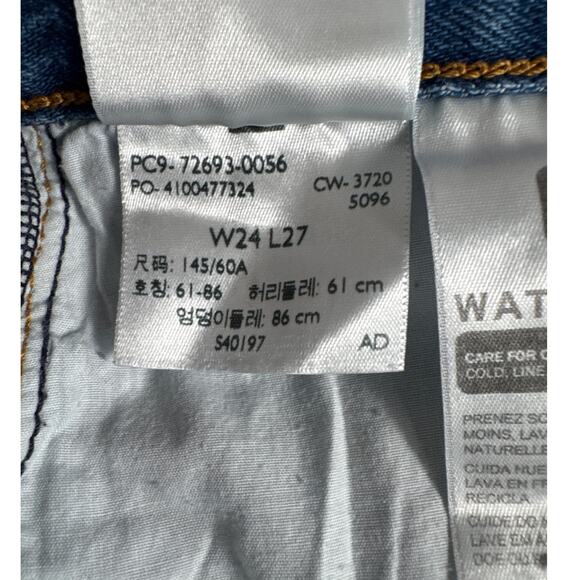 Levi's Ribcage Straight Women's Ankle Jeans in At The Ready Medium Wash Sz 24 - Picture 11 of 14